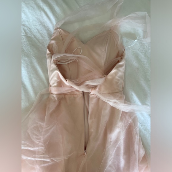 custom made bridesmaid dress pink maxi - Picture 8 of 11